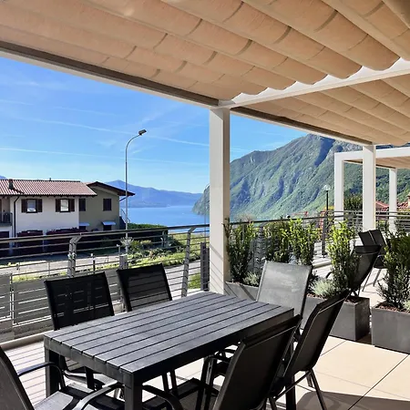 Costa Blu-pool And Terrace Overlooking The Riva di Solto